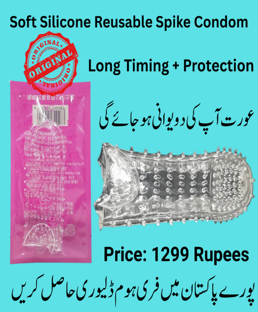 Crystal Silicone Washable Reusable Condom for Extreme Sensation.