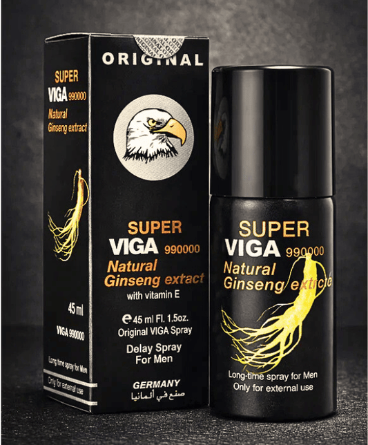 Super Viga 990000 Delay Spray - Ginseng with Vitamin E. Limited Stock.