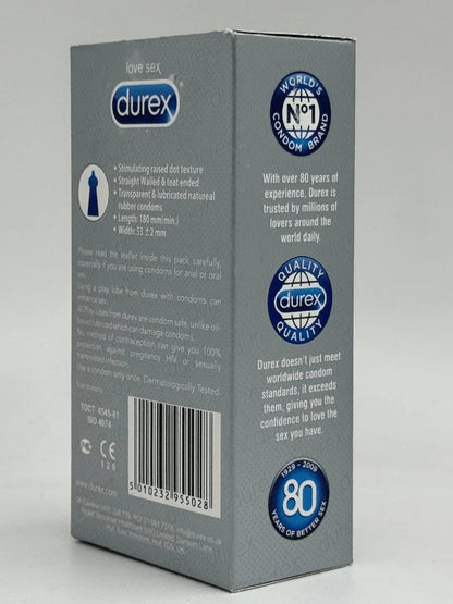 Durex Extended Pleasure Condoms Lubricated - 12 Long Lasting Delay Condoms.